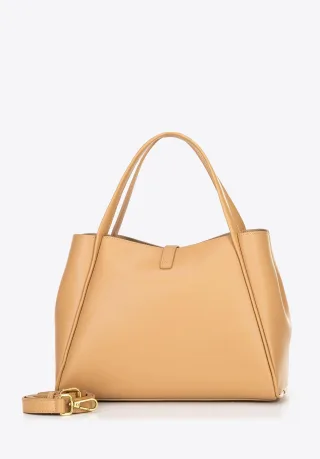 Wittchen Damen-Aktentasche aus Leder mit herausnehmbarer Tasche, beige