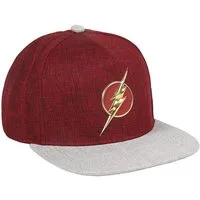 Flash Snapback Cap SnapBack Cap Flash der Blitz Justice League DC Comics Schirmmütze Basecap Cappy Weinrot - Grau Gr.59 Erwachsene