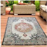 Carpetia Outdoorteppich In- und Outdoor, rechteckig, Höhe: 5 mm, mit orientalischem Vintage-Ornamentmuster