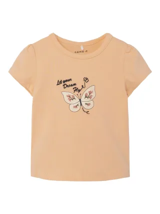 NAME IT - NBFFARLET SS TOP peach nectar - Gr. - 62
