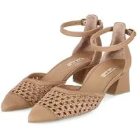 Paul Green Paul Green 3856-009 Damen Leder & Textil brown Keilpumps