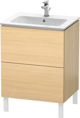 Duravit L-Cube Waschtischunterbau bodenstehend Mediterrane Eiche Matt 620x481x704 mm - LC662507171 LC662507171