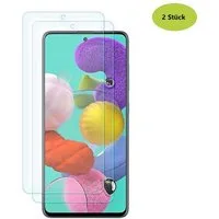 Ventarent Schutzfolie Displayschutz Schutzfolie Panzerfolie Hartglas 9H, (inklusive Reinigungstuch, 2-St., + Reinigungsset), Displayfolie Schutzfolie 2 Stück für Galaxy A51 Glas Folie