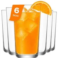 LAV Gläser-Set Assos, 6-tlg., Glas, 6er Set, 490ml, ideal für Longdrinks, Cocktails, Limonade