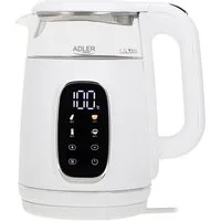 Adler Wasserkocher AD 1305ws Wasserkocher 1,7L mit Temperatureinstellung weiß / silber