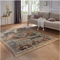 TaraCarpet Teppich Palazzo Royal Heriz, rechteckig, Höhe: 6 mm, Modernes Orientalisches Heriz Design in rot 80x140