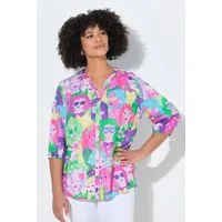 Angel of Style Tunika Bluse A-Linie Gesichter-Muster