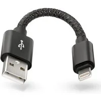 Mobilefox 12cm Daten Lade Kabel Synchronisieren Nylon Stecker passend für Apple Smartphone-Kabel