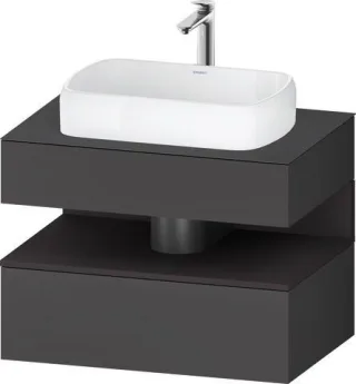 Duravit Qatego Konsolenwaschtischunterbau wandhängend Graphit Matt 800x550x600 mm - QA4730080490000 QA4730080490000