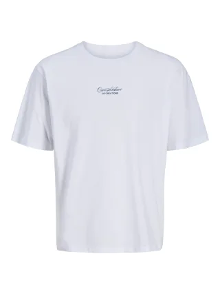 JACK&JONES - JJART PRINT TEE SS CREW NECK JNR Bright White - Gr. - 176