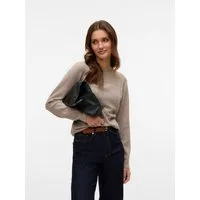 Vero Moda Rundhalspullover VMDOFFY LS O-NECK BLOUSE GA NOOS Materialmix, regular fit