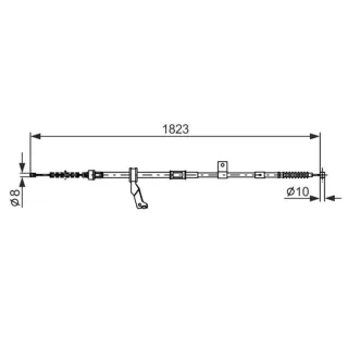 Bosch Handbremsseil hinten rechts Toyota Avensis T25