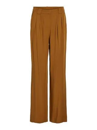 VILA - VISELMA AVRIL HW PLEATED PANTS cathay spice - Gr. - 34