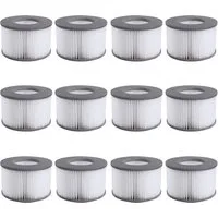 FELIXLEO Pool-Filterkartusche 12er-Pack Filterkartuschen für MSpa Whirlpool Aufblasbare Pools