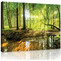 Wallarena Leinwandbild Natur - Mehrfarbig - Wohnzimmer, Natur, 60x40x2cm