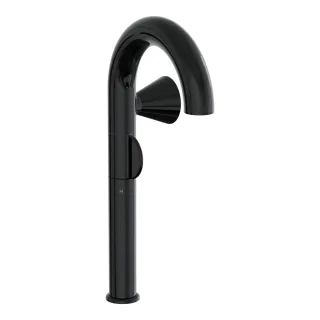 VitrA Liquid Einhebel-Waschtischmischer Einlochmontage Höhe 39 cm Schwarz Hochglanz,A4279139 A4279139