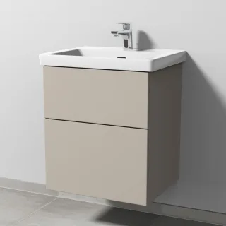 Sanipa 3way Waschtischunterbau zu Villeroy & Boch Subway 3.0 Waschtisch mit 2 Auszügen, Kaschmir-Mat SP8521U