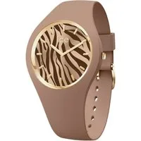ice-watch Quarzuhr 025893, für Damen ICE Wild S Mokka /Goldfarben Zebra