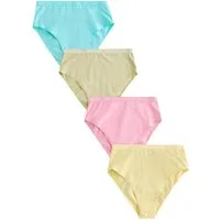 Next High-Waist-Slip 4er-Pack Slips mit Logo, hoher Beinausschnitt (4-St)