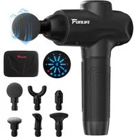 FunLife Massagepistole Tiefengewebe Massagepistole 12 mm Hub, Komplett-Set, 6 Aufsätze, Tasche & Geschenkverpackung, 10 Stufen · USB-C · unter 45 dB