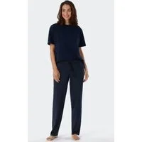 Schiesser Loungehose Mix + Relax seitliche Taschen, elastischer Bund, Single Jersey, bequem