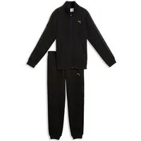 PUMA Trainingsanzug ESS TAPE FULL-ZIP SWEAT SUIT FL G (2-tlg), 2-teiliges Set, mit Reißverschluss am Oberteil, Langarm-Oberteil