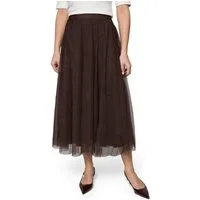 Zero Midirock Damen mit Falten Material
