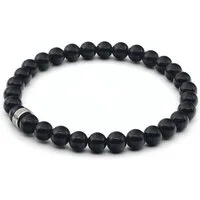 LAVISA Armband Armband 6mm Echte Edelstein Perlen, Kristalle, Onesize, Echte Edelsteine, Rostfreies Edelstahl, Wasserfest