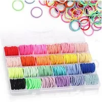 LuxusKollektion Haargummi Haargummis Mädchen 24 Farben Elastisch Nichtmetall Box 336 Teile
