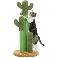 PAWZ Road Kratzbaum Kratzbaum Kaktus, Kratzsäule, 3 Pfosten in 1 Set Grün, Kaktus Design