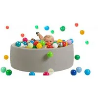 sunnypillow Bällebad-Bälle für Baby Kinder mit bunten Bällen (200-St), Grau - mit 200 Bällen