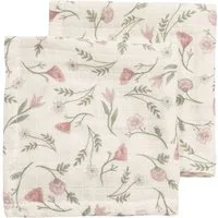 Meyco Baby Stoffwindeln Flower Multicolour (30x30cm - 2-Pack), 30x30cm - 2-Pack