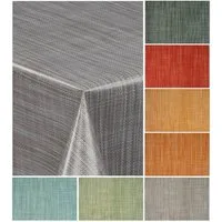 laro Tischdecke Wachstuch-Tischdecke Wachstischdecke Gartentischdecke Leinenoptik