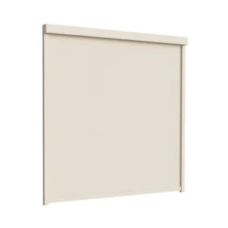 Außenrollo 2 Meter breit, Tuch Beige, 2000 x 2000 mm, lichtdurchlässiges Tuch, individuell konfigurieren