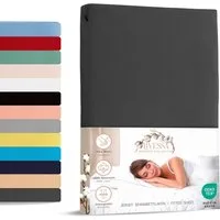 livessa Spannbettlaken Jersey Spannbettlaken Bettlaken Baumwolle weich Rundumgummi, Jersey, Gummizug: Rundumgummizug, In 9 Größen und vielen Farben erhältlich aus 100% Baumwolle