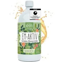 Fischer's EM-Chiemgau Bodenverbesserer EM-aktiv Bodenhilfsstoff und Pflanzenstärkungsmittel, Verschiedene Größen erhältlich, Bodenleben fördern, Fäulnis reduzieren, Pflanzen kräftigen