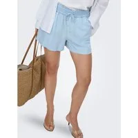 ONLY Shorts ONLCHARIS LIFE PULL UP SHORTS WVN CC mit Bindeverschluss und elastischem Bündchen, Denim Look