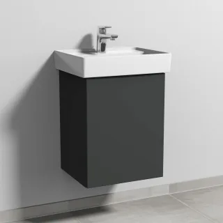 Sanipa 3way Waschtischunterbau zu Villeroy & Boch Collaro Waschtisch mit 1 Tür, Graphit-Matt SP8311B
