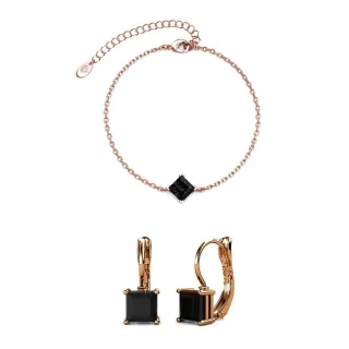 Calle Square Sets - Roségold und Schwarz