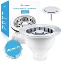 Bächlein Ablaufgarnitur Pop-up Küchenablauf, Ablaufgarnitur für Küchen-Spüle Pop-Up Funktion