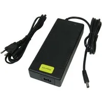 Trade-Shop Ladegerät 42V 3A passend für e-Bike Elektrofahrrad Pedelec Akkus Netzteil (Länge: ca. 2m / Stecker: 5,5mm x 2,1mm / mit LED-Ladestandsanzeige)