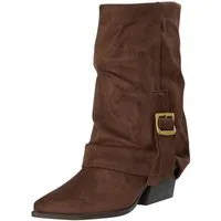 Day Vine Damen Cowboy Boots in Wildlederoptik – Westernstil mit Schnallen Stiefel