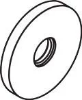 Hansgrohe Rosette Auslauf Axor Uno Fertigset 2-Loch Waschtischarmatur Wand chrom, 96910000 96910000