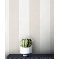 Newroom Vliestapete Pouline Stripes Tapete Streifentapete Streifen,Blockstreifen,Linien, Beige Tapete Landhaus Streifen - Streifentapete Weiß Modern Blockstreifen Linien für Wohnzimmer Schlafzimmer Flur, modern