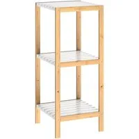Casaria Badregal, Bambus 3 Ablagen 80x33x34 cm Holz Badezimmer Badregal Holzregal