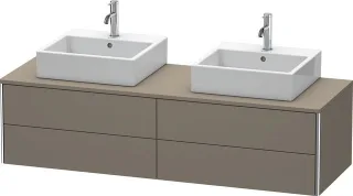 Duravit XSquare Konsolenwaschtischunterbau wandhängend Flanell Grau Seidenmatt 1600x548x400 mm - XS4 XS4917B9090