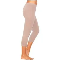 YESET Caprihose Damen 3/4 Capri Leggings Baumwolle BEIGE M Capri kurze Leggings