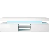 MIRJAN24 TV-Schrank Glossa 2D 190 (mit zwei Klappen) mit blauer LED-Beleuchtung, Gasdruckfeder