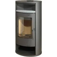 Thermia Kaminofen Olympus V1 Stahl gussgrau, 7 kW, Zeitbrand