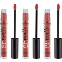 Essence Lippenstift 8h matte liquid lipstick, 3-tlg., mit mattem Ergebnis